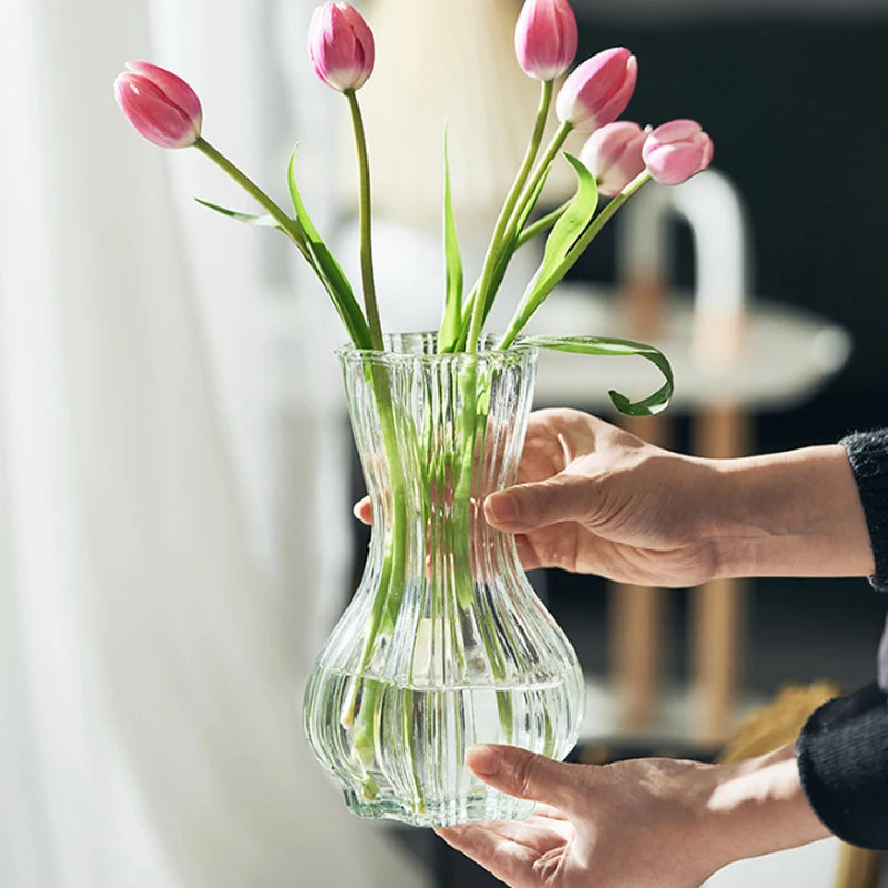 Glass Transparent Flower Vase Table Decoration