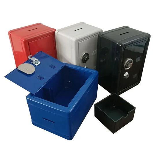 1Pc Mini Safe Box Piggy Bank Password Money Boxes Cash Coins Saving Box With Keys, Students Coin Piggy Bank Moneybox