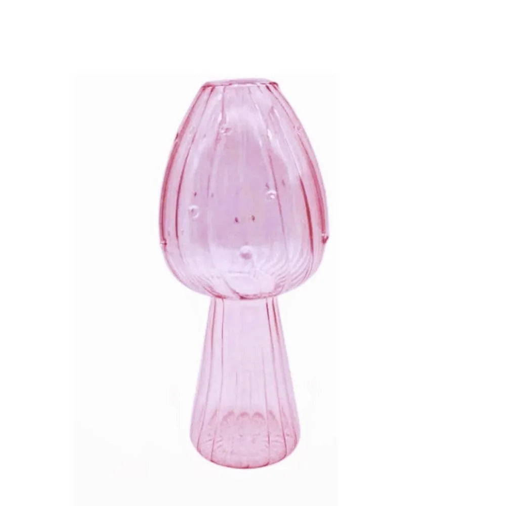 Transparent Mushroom Shaped Vase Simple Hydroponic Flower