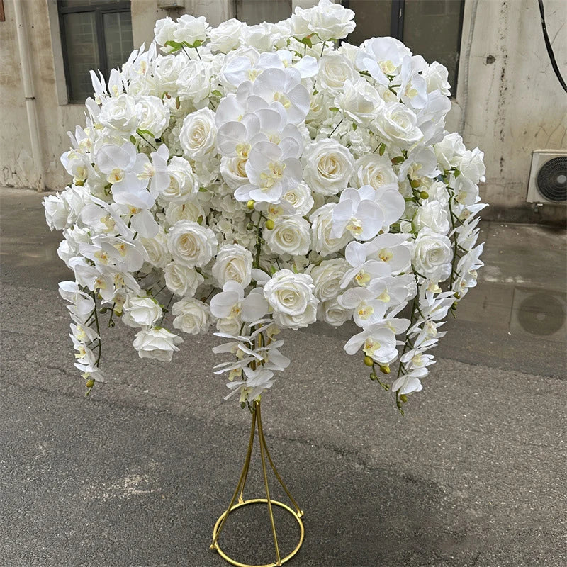80/70/60/40cm White Large Flower Ball Artificial Table Centerpiece