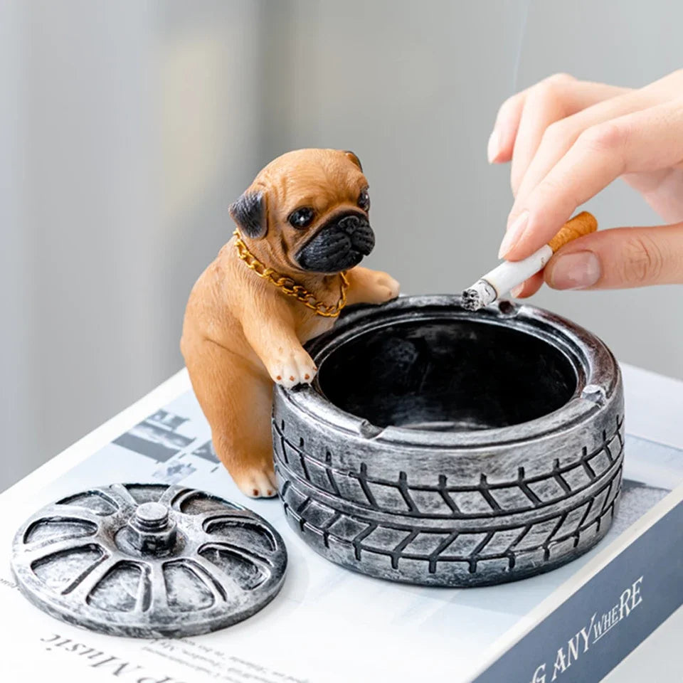 Dog Cigarette Ashtray Office Home Decorative Accessories