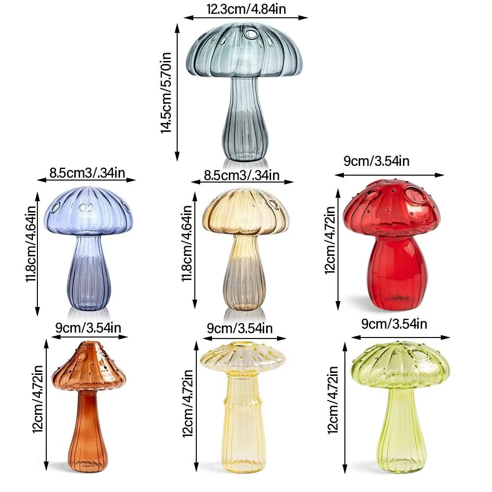 Transparent Mushroom Shaped Vase Simple Hydroponic Flower