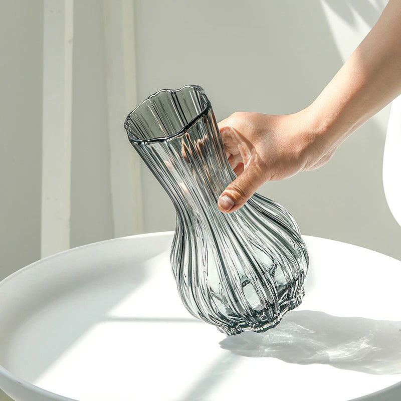 Glass Transparent Flower Vase Table Decoration