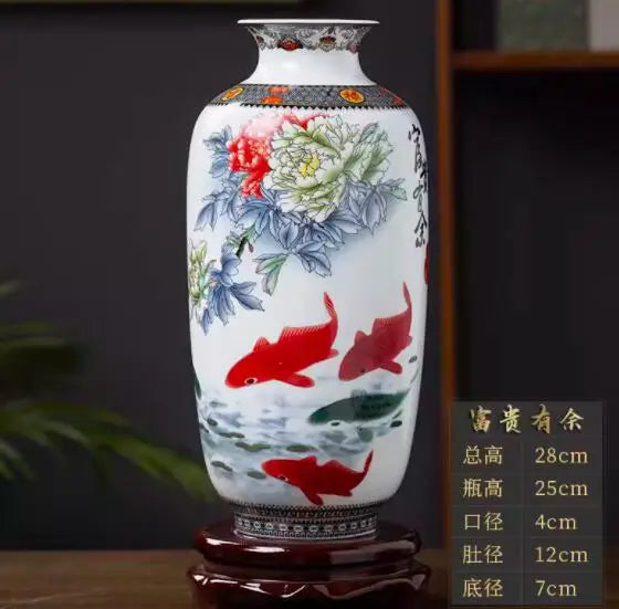 Jingdezhen Ceramic Vase Vintage Chinese Traditional Vases