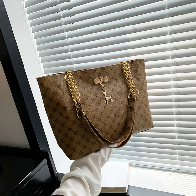 New Presbyopia Handbag Texture Soft Leather Large