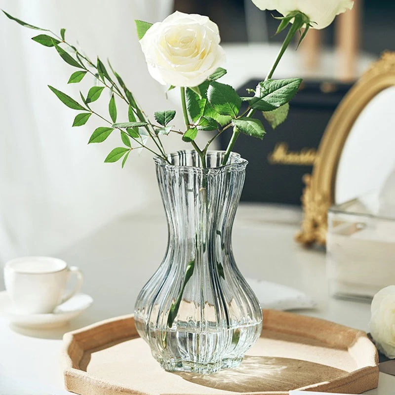 Glass Transparent Flower Vase Table Decoration
