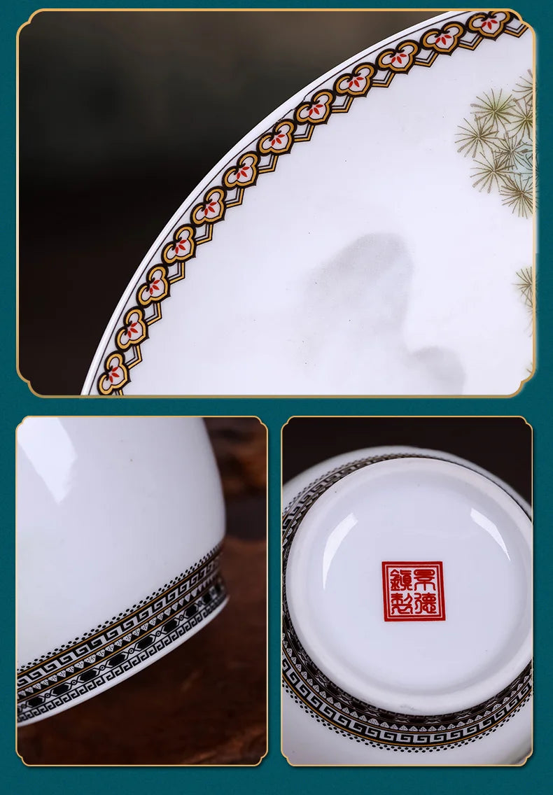 Jingdezhen Ceramic Vase Vintage Chinese Traditional Vases