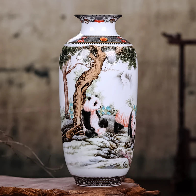 Jingdezhen Ceramic Vase Vintage Chinese Traditional Vases