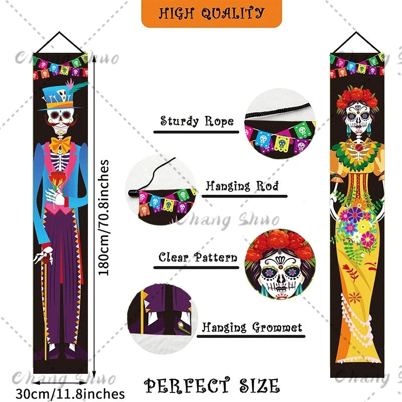 1 Pair Day Of The Dead Decoration Halloween