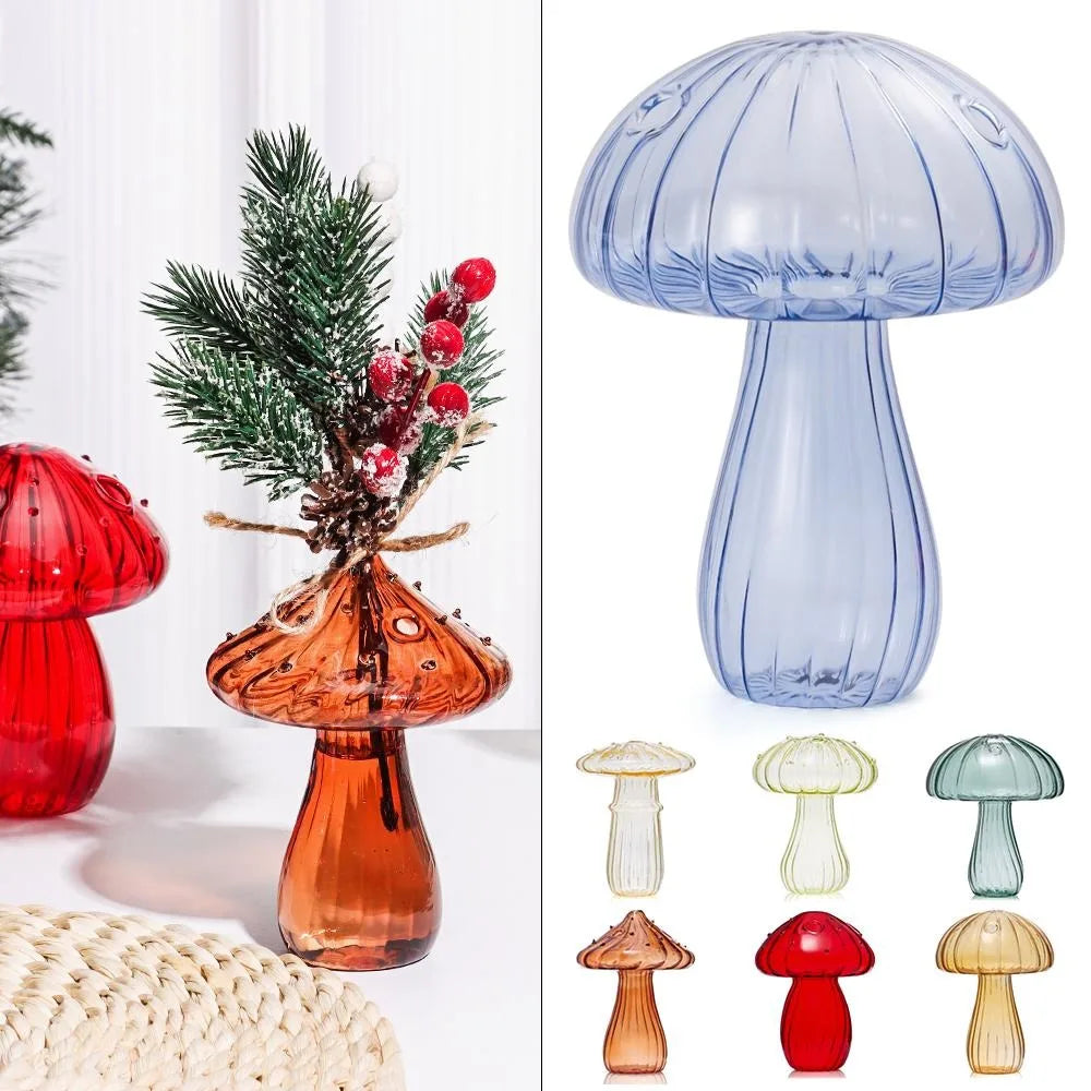 Transparent Mushroom Shaped Vase Simple Hydroponic Flower