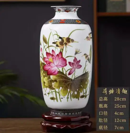 Jingdezhen Ceramic Vase Vintage Chinese Traditional Vases