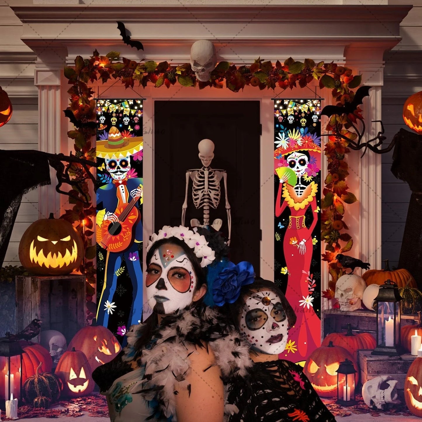 1 Pair Day Of The Dead Decoration Halloween