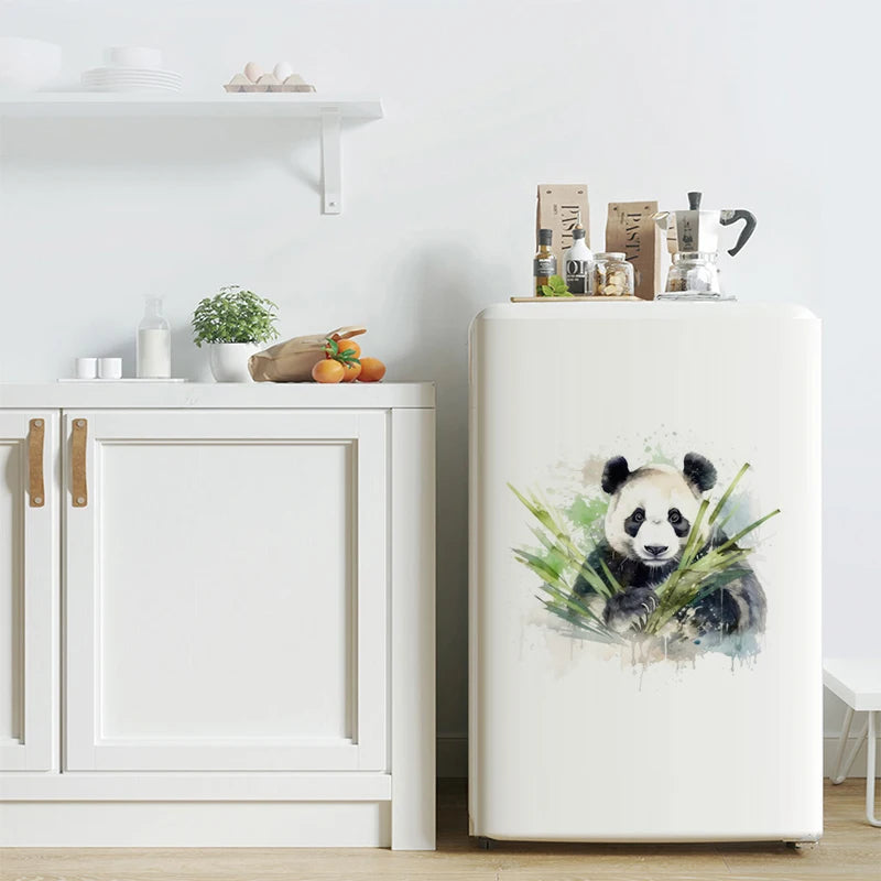 C76# Watercolor panda wall stickers children' background