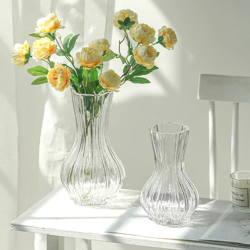 Glass Transparent Flower Vase Table Decoration