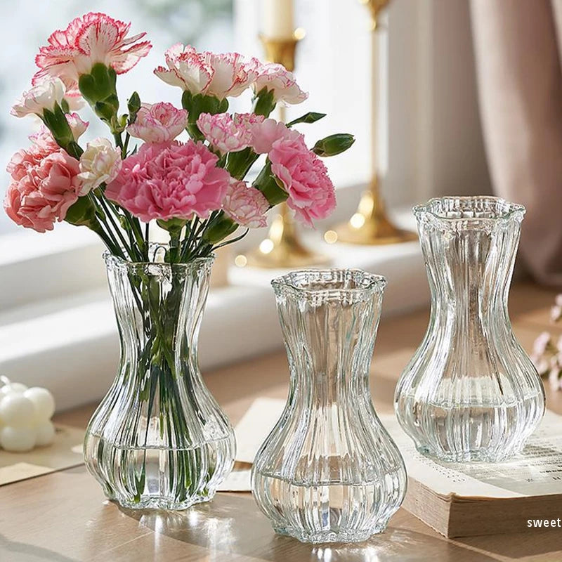 Glass Transparent Flower Vase Table Decoration