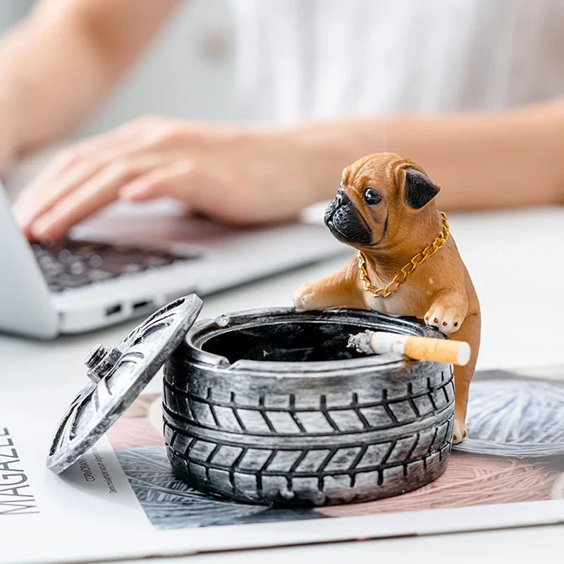 Dog Cigarette Ashtray Office Home Decorative Accessories