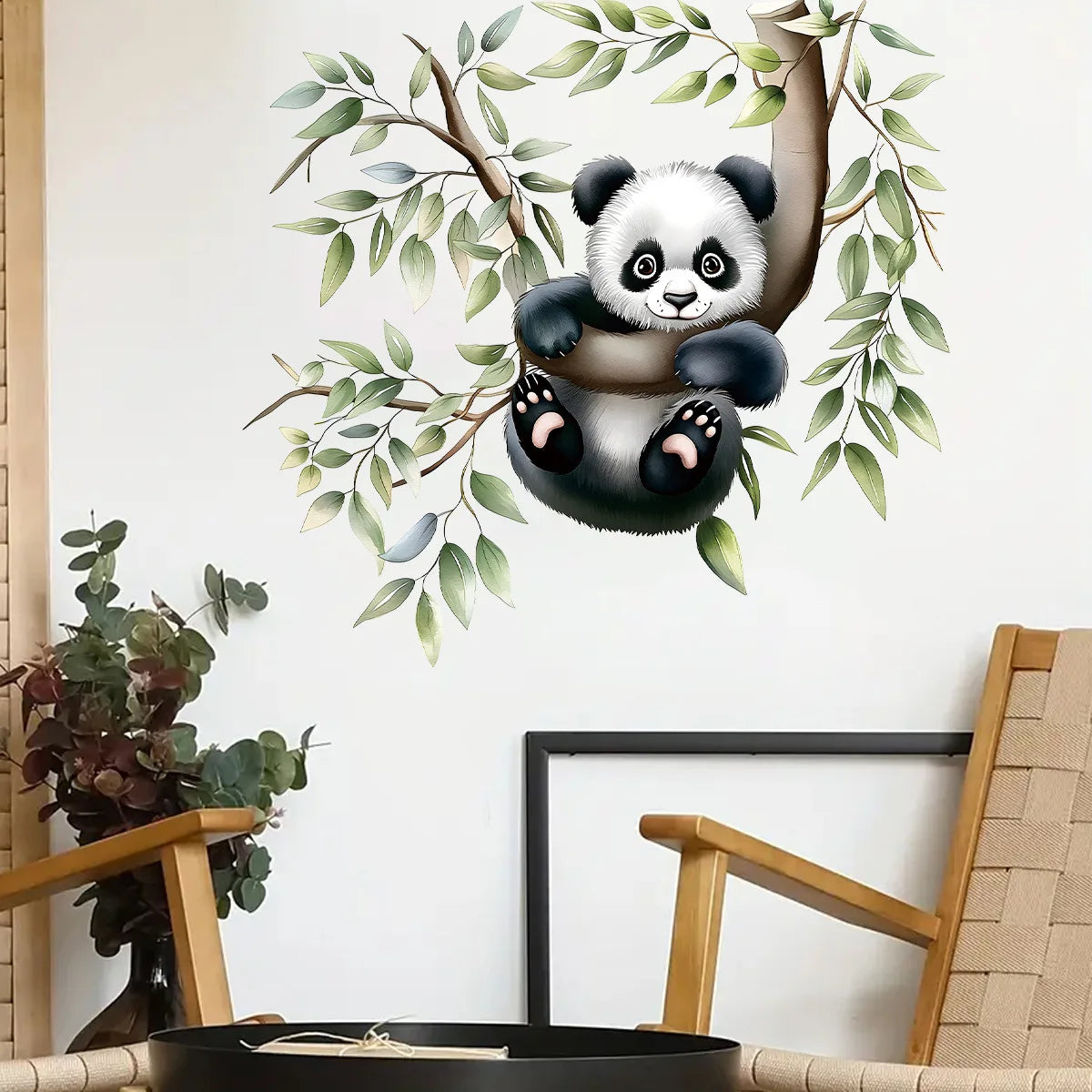 1Set Cartoon Tree Panda Wall Stickers Art Decorations