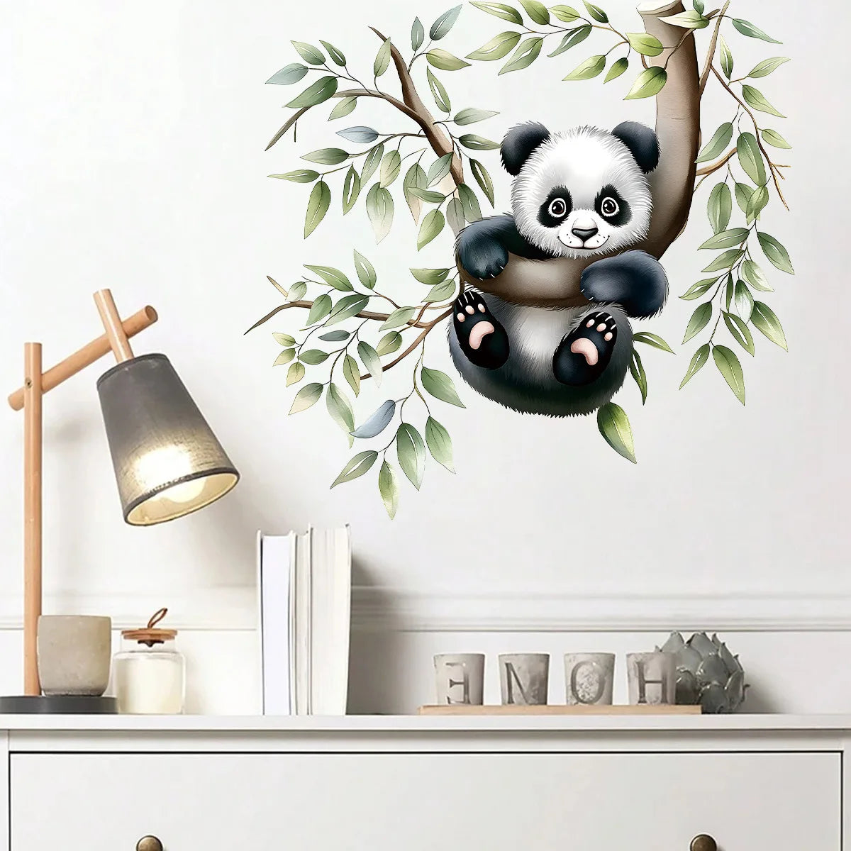 1Set Cartoon Tree Panda Wall Stickers Art Decorations