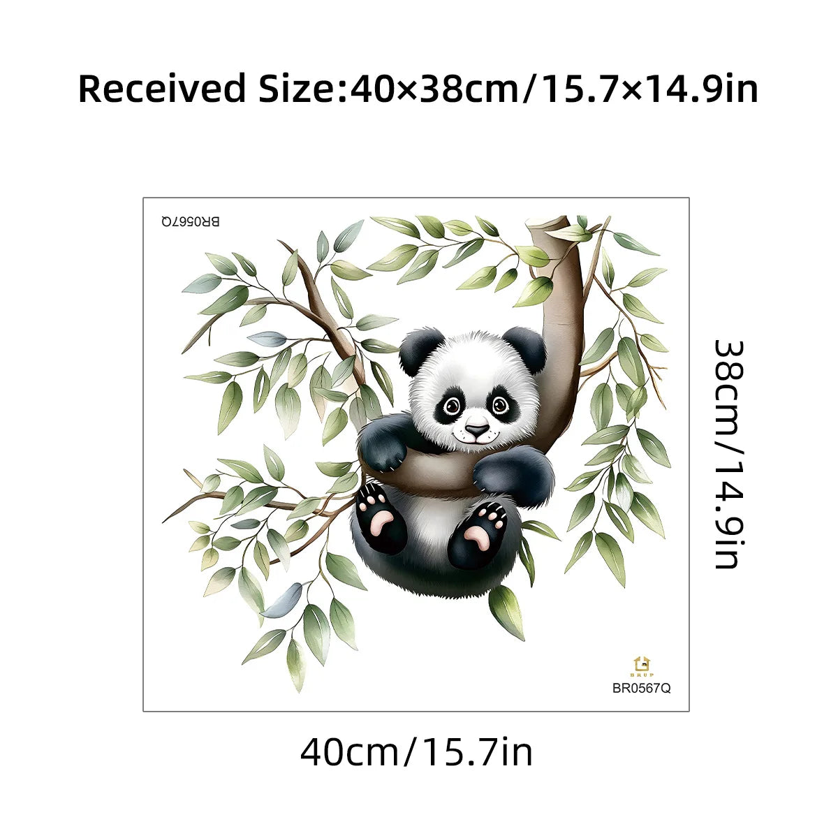 1Set Cartoon Tree Panda Wall Stickers Art Decorations