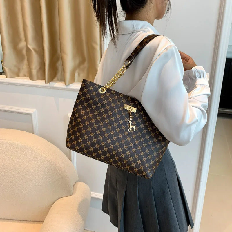New Presbyopia Handbag Texture Soft Leather Large