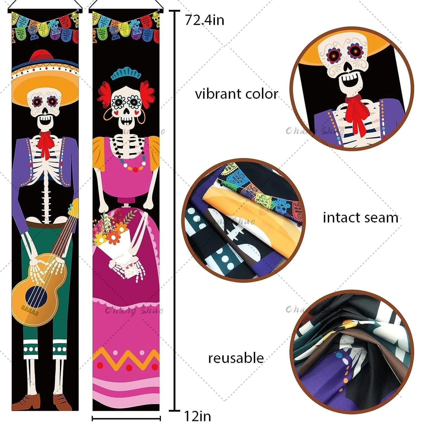 1 Pair Day Of The Dead Decoration Halloween