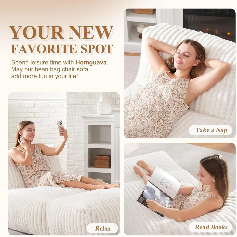 Bean Bag Chairs Lounger Chair Large for Adults Bean