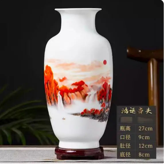 Jingdezhen Ceramic Vase Vintage Chinese Traditional Vases
