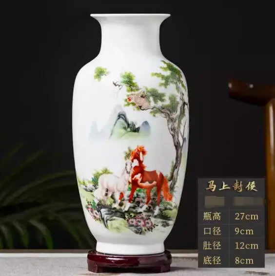 Jingdezhen Ceramic Vase Vintage Chinese Traditional Vases