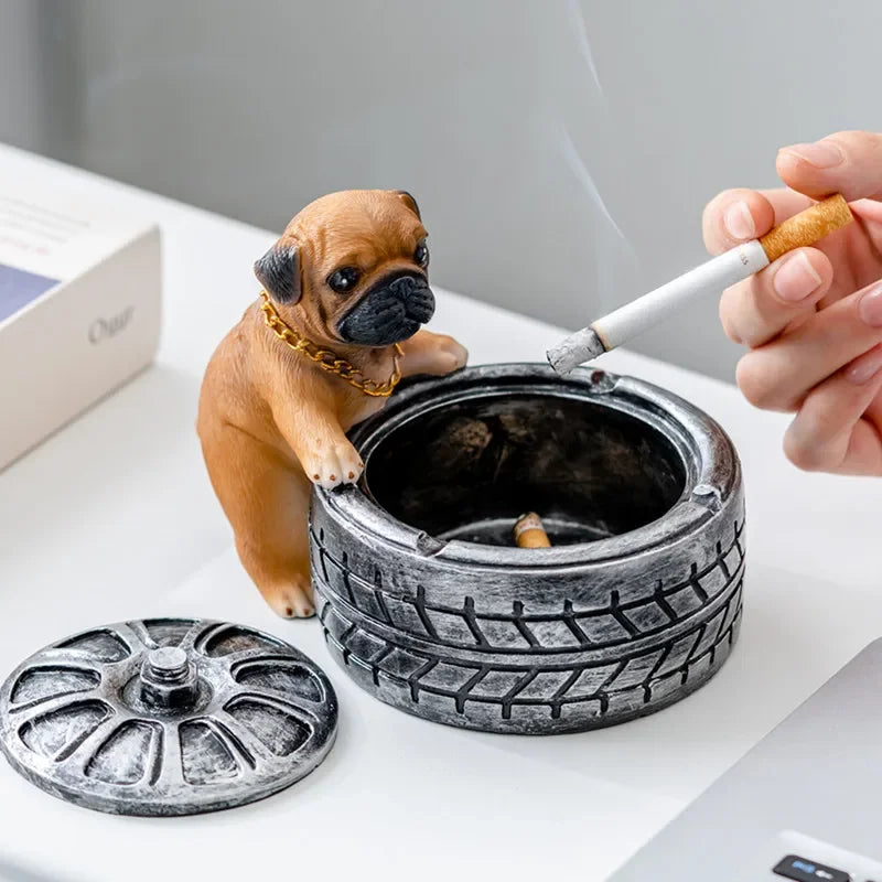 Dog Cigarette Ashtray Office Home Decorative Accessories