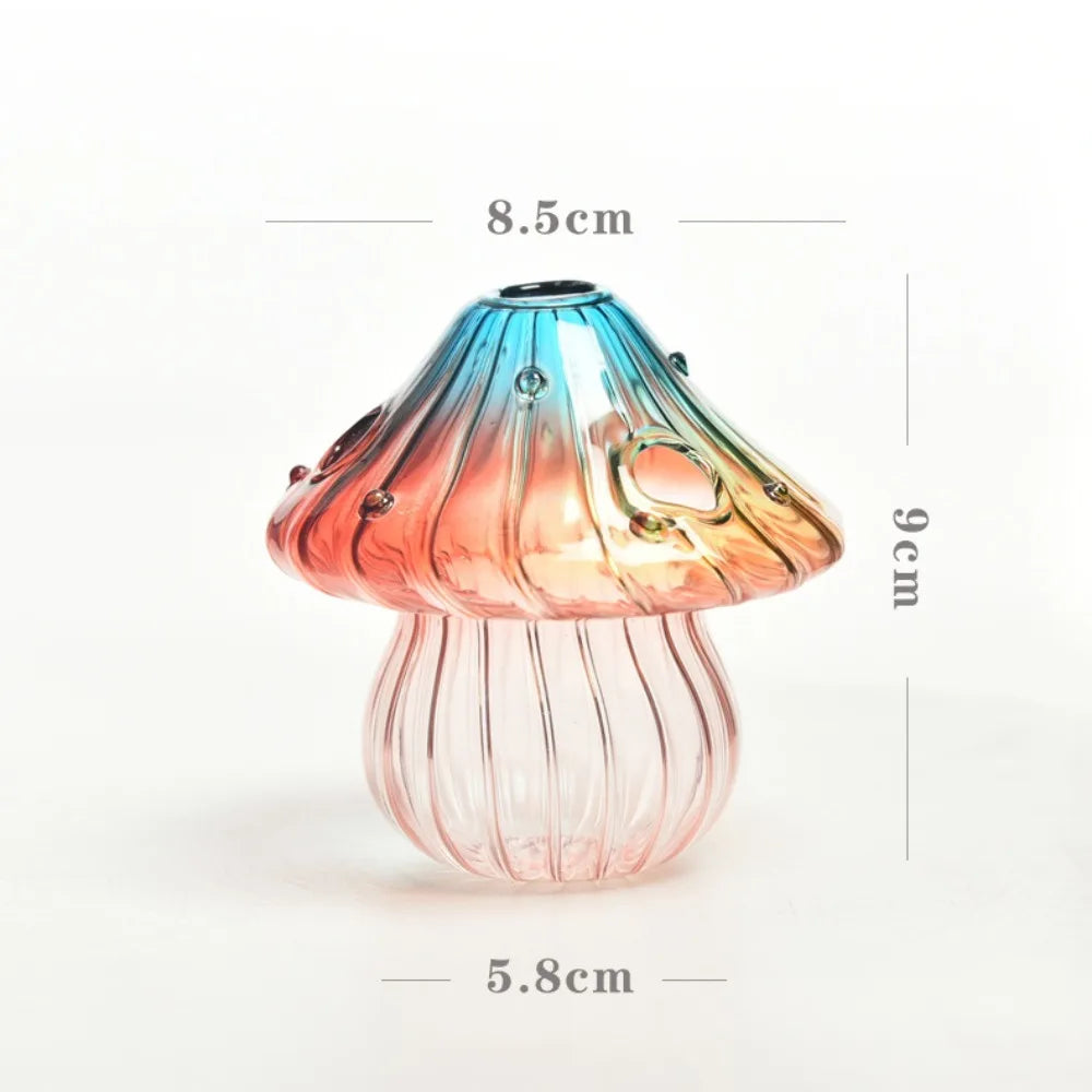 Transparent Mushroom Shaped Vase Simple Hydroponic Flower