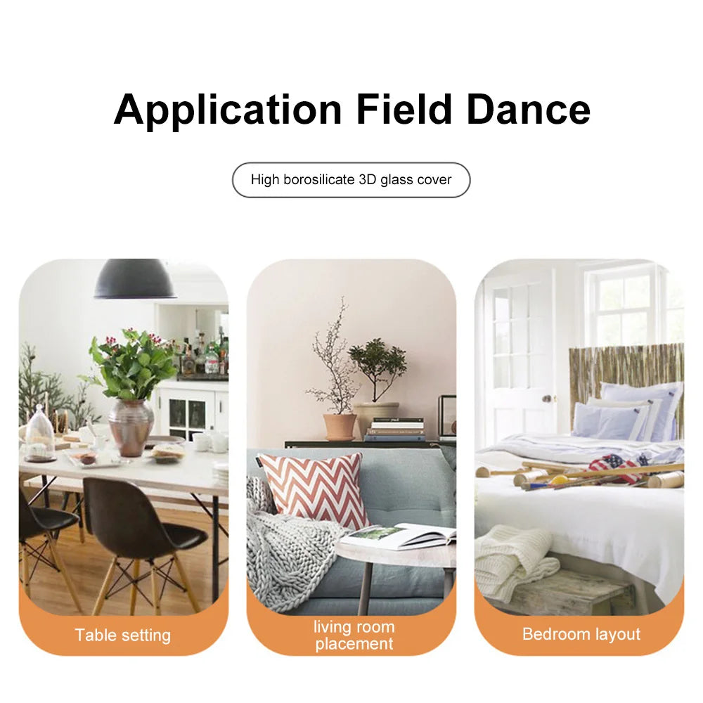 Glass Dome Wooden Base With LED Light Landscape Vase Dry Flower Cloche Cover DIY Succulent Plants Container Holder Bedroom Decor