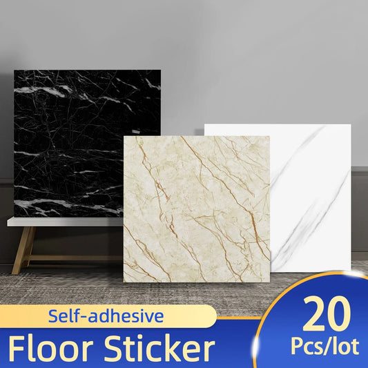 20pc PVC Imitation Marble Wall Stickers Self-adhesive Floor Stickers 30*30cm Waterproof Bathroom living Room Decoration Decals