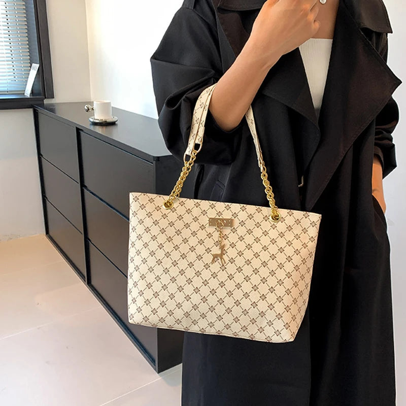 New Presbyopia Handbag Texture Soft Leather Large