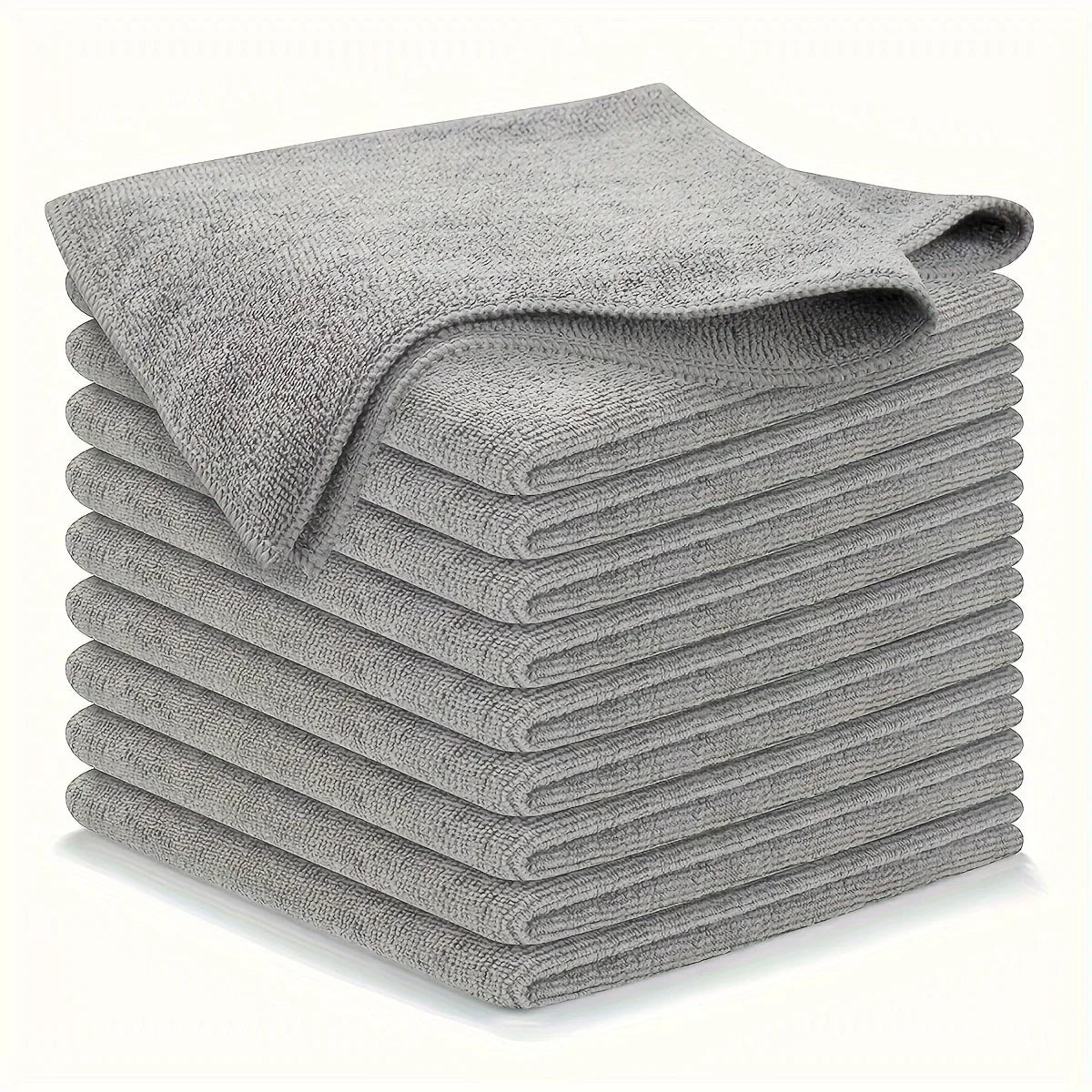 5/10/20pcs Kitchen Towel, Ultra-fine Fiber Light Gray Cleaning Cloth Set,