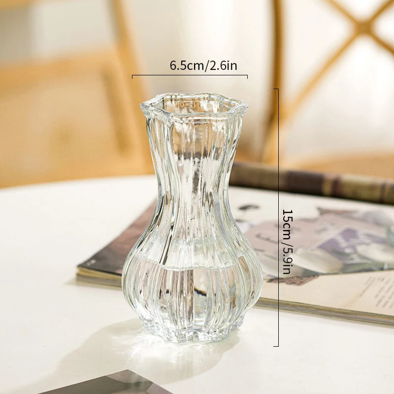 Glass Transparent Flower Vase Table Decoration