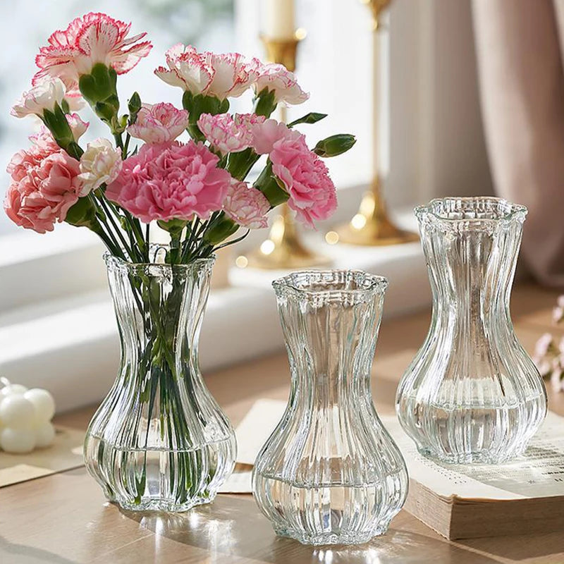 Glass Transparent Flower Vase Table Decoration