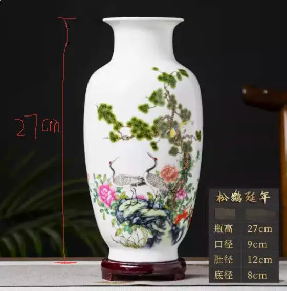 Jingdezhen Ceramic Vase Vintage Chinese Traditional Vases