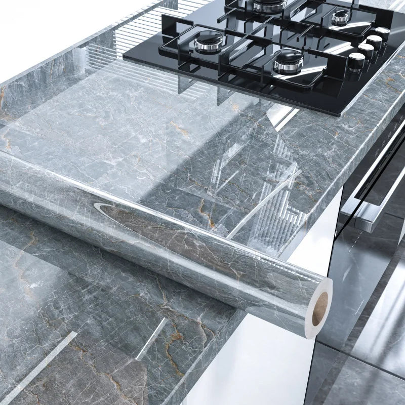 40cm Width Marble Self Adhesive Wallpaper Paper For Kitchen