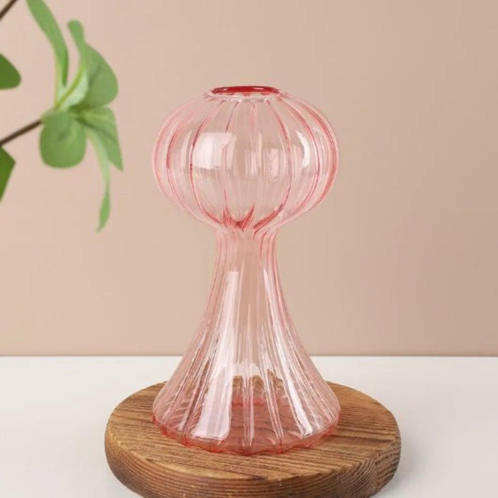 Transparent Mushroom Shaped Vase Simple Hydroponic Flower