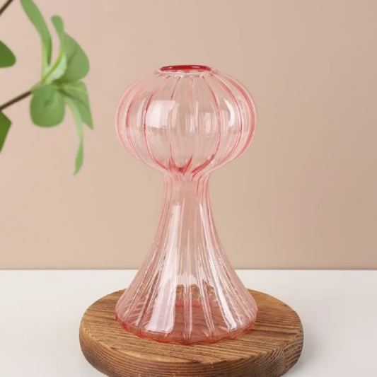 Transparent Mushroom Shaped Vase Simple Hydroponic Flower