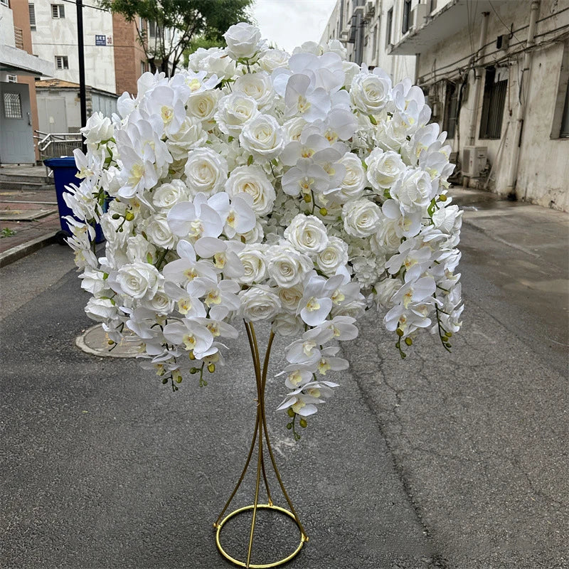 80/70/60/40cm White Large Flower Ball Artificial Table Centerpiece
