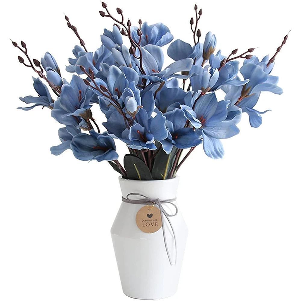 5 Branch Orchid Artificial Magnolia Plant Bouquet Flower