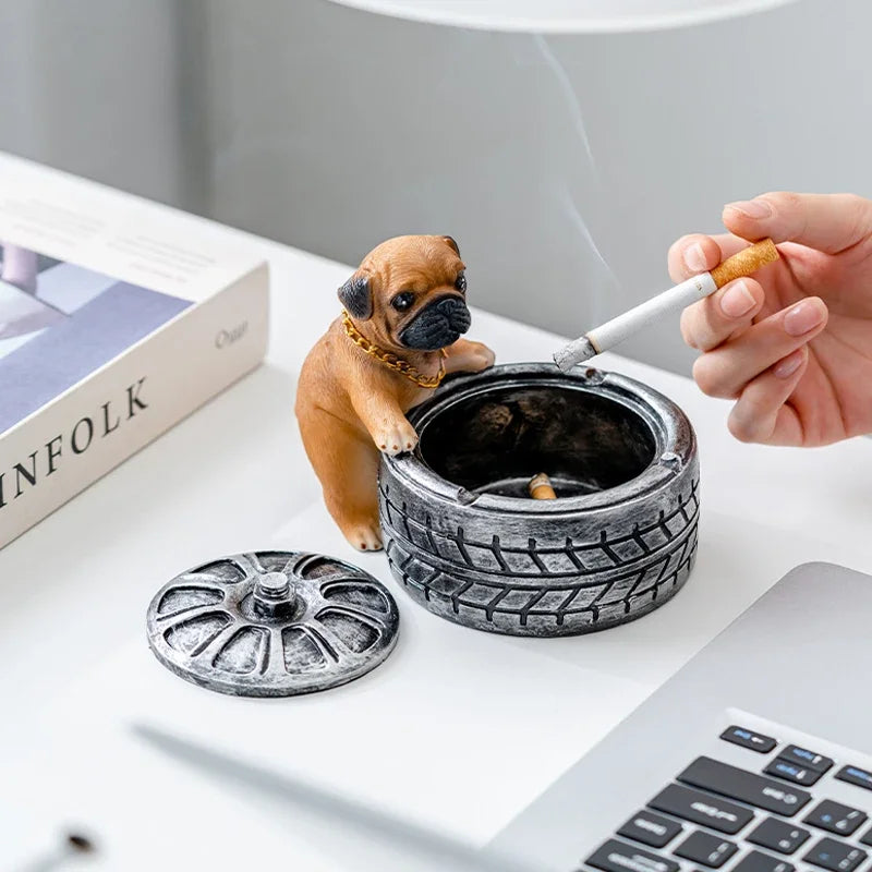 Dog Cigarette Ashtray Office Home Decorative Accessories