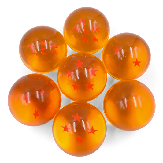 3.5cm Stars Crystal Ball Anime Orange Crystal Desktop Ornaments Toys Collection for Kids Gift(No Box)