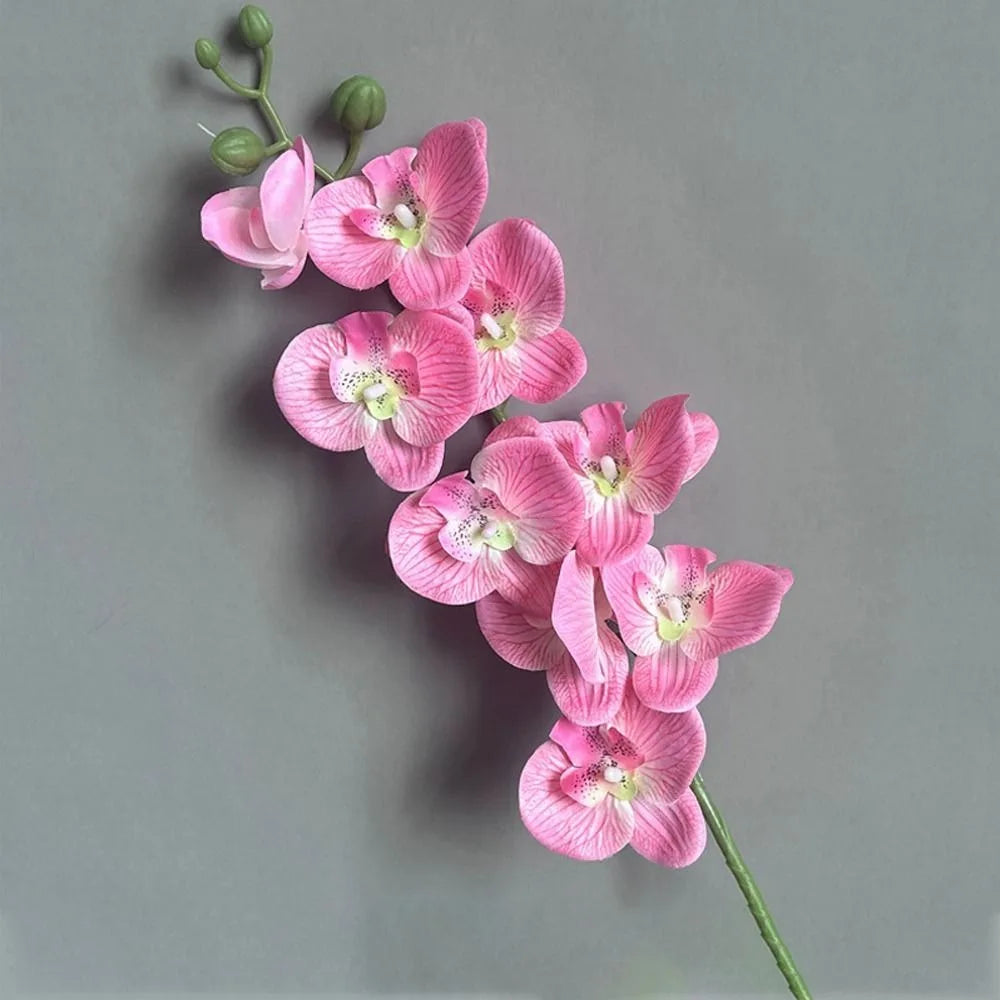 9-Heads 69cm Artificial Butterfly Orchid Fake 3D Phalaenopsis Simulation Flower Real Touch Plants Wedding Home Decoration