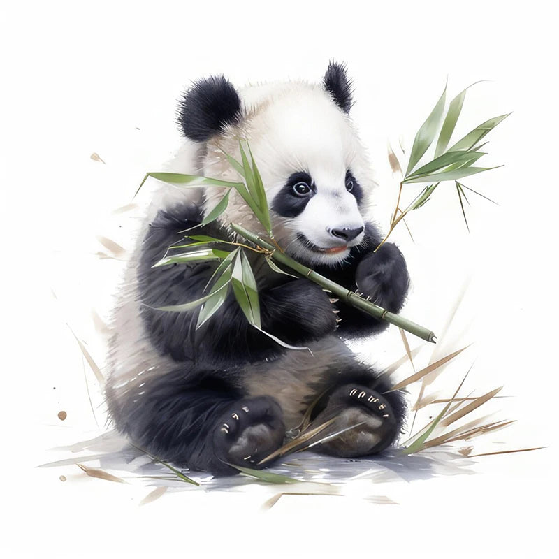 C76# Watercolor panda wall stickers children' background