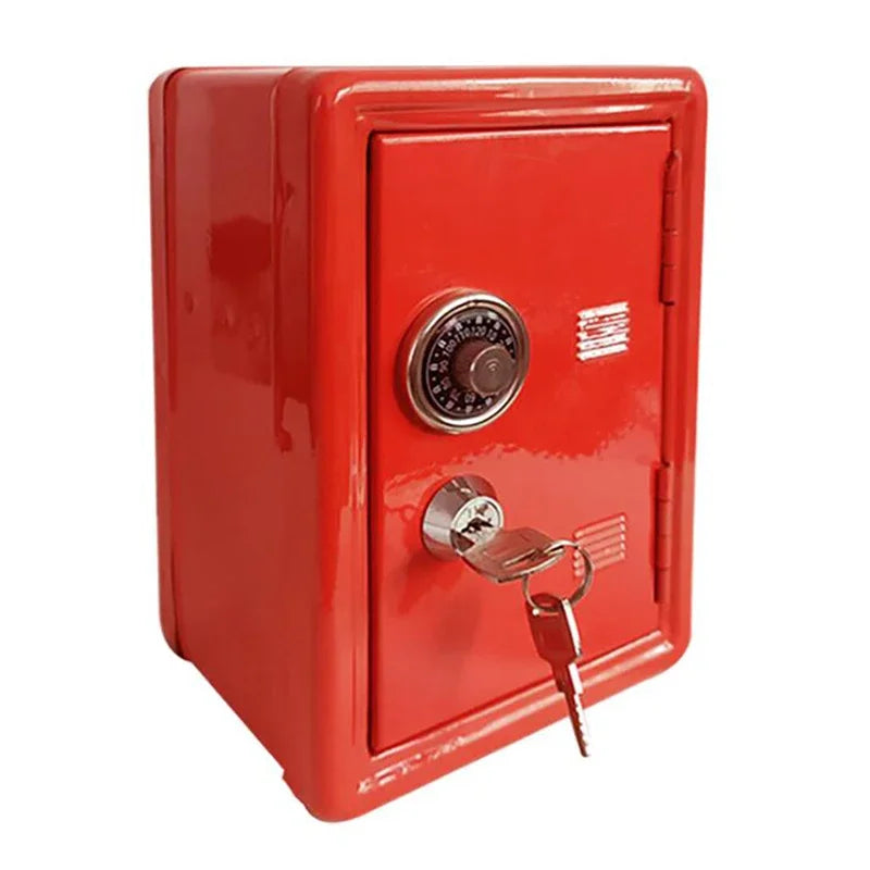 1Pc Mini Safe Box Piggy Bank Password Money Boxes Cash Coins Saving Box With Keys, Students Coin Piggy Bank Moneybox