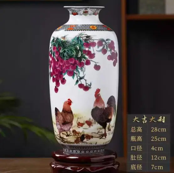 Jingdezhen Ceramic Vase Vintage Chinese Traditional Vases