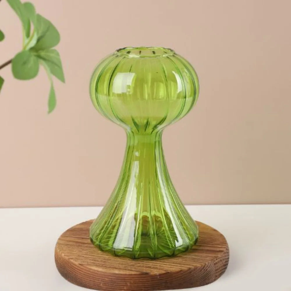 Transparent Mushroom Shaped Vase Simple Hydroponic Flower