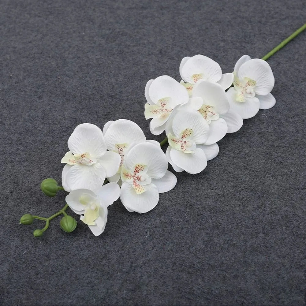 9-Heads 69cm Artificial Butterfly Orchid Fake 3D Phalaenopsis Simulation Flower Real Touch Plants Wedding Home Decoration